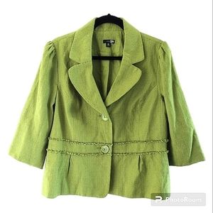 East 5th Green Boucle Blazer Jacket Sz XL
